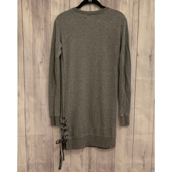 Cloth & Stone Gray Long Sleeve Sweatshirt Sweater Dress Size XS - Picture 5 of 8